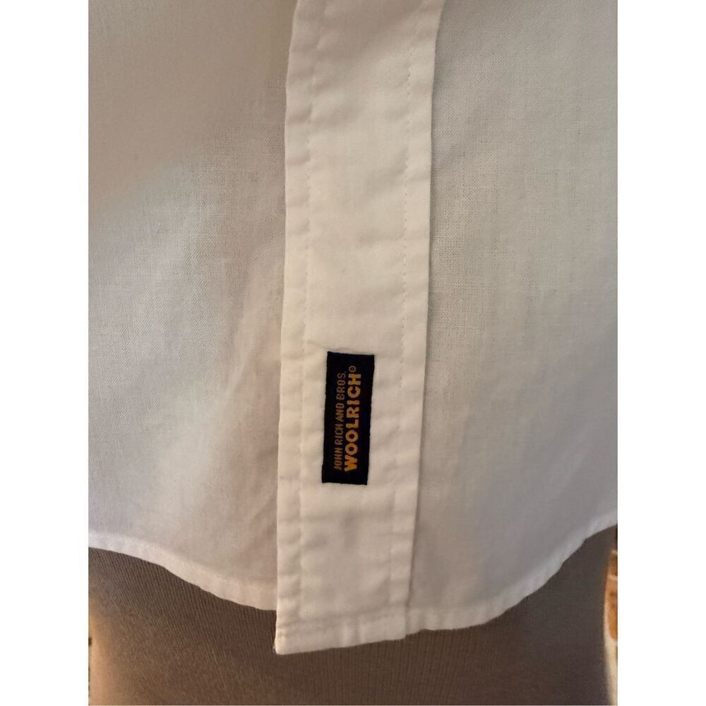 Woolrich Men’s Button Front Shirt Pockets Short Sleeves Sz. L Summer Casual Part - Picture 9 of 9